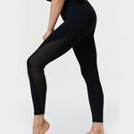 Onzie Shape Midi Legging Black Stripe Mesh Tayt