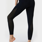 Onzie Shape Midi Legging Black Stripe Mesh Tayt