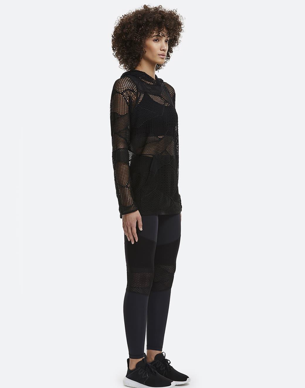 Alala Shore Hoodie in Black Lace Sweatshirt