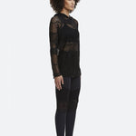 Alala Shore Hoodie in Black Lace Sweatshirt