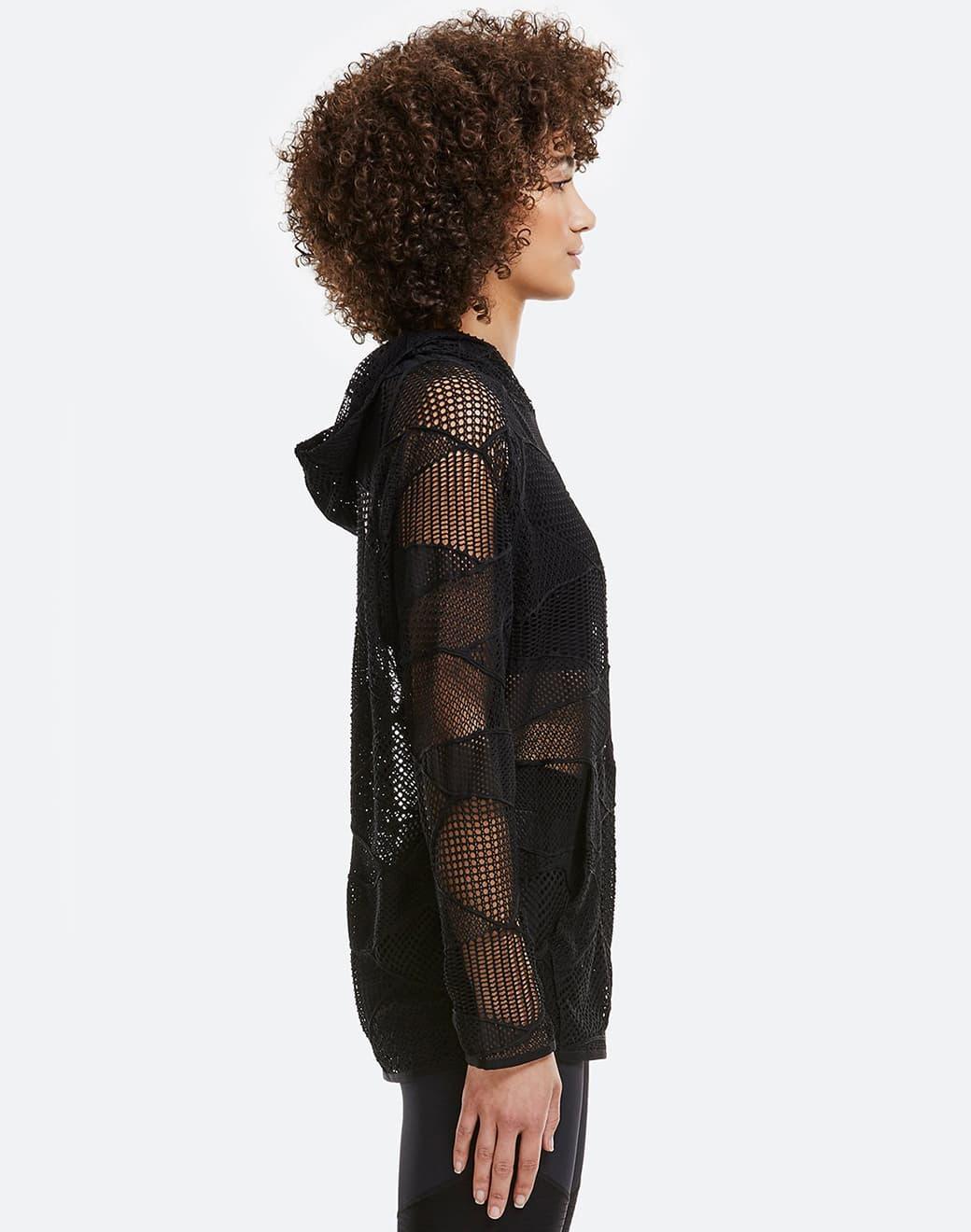 Alala Shore Hoodie in Black Lace Sweatshirt