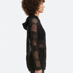 Alala Shore Hoodie in Black Lace Sweatshirt
