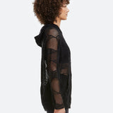 Alala Shore Hoodie in Black Lace Sweatshirt
