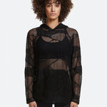Alala Shore Hoodie in Black Lace Sweatshirt