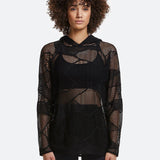 Alala Shore Hoodie in Black Lace Sweatshirt