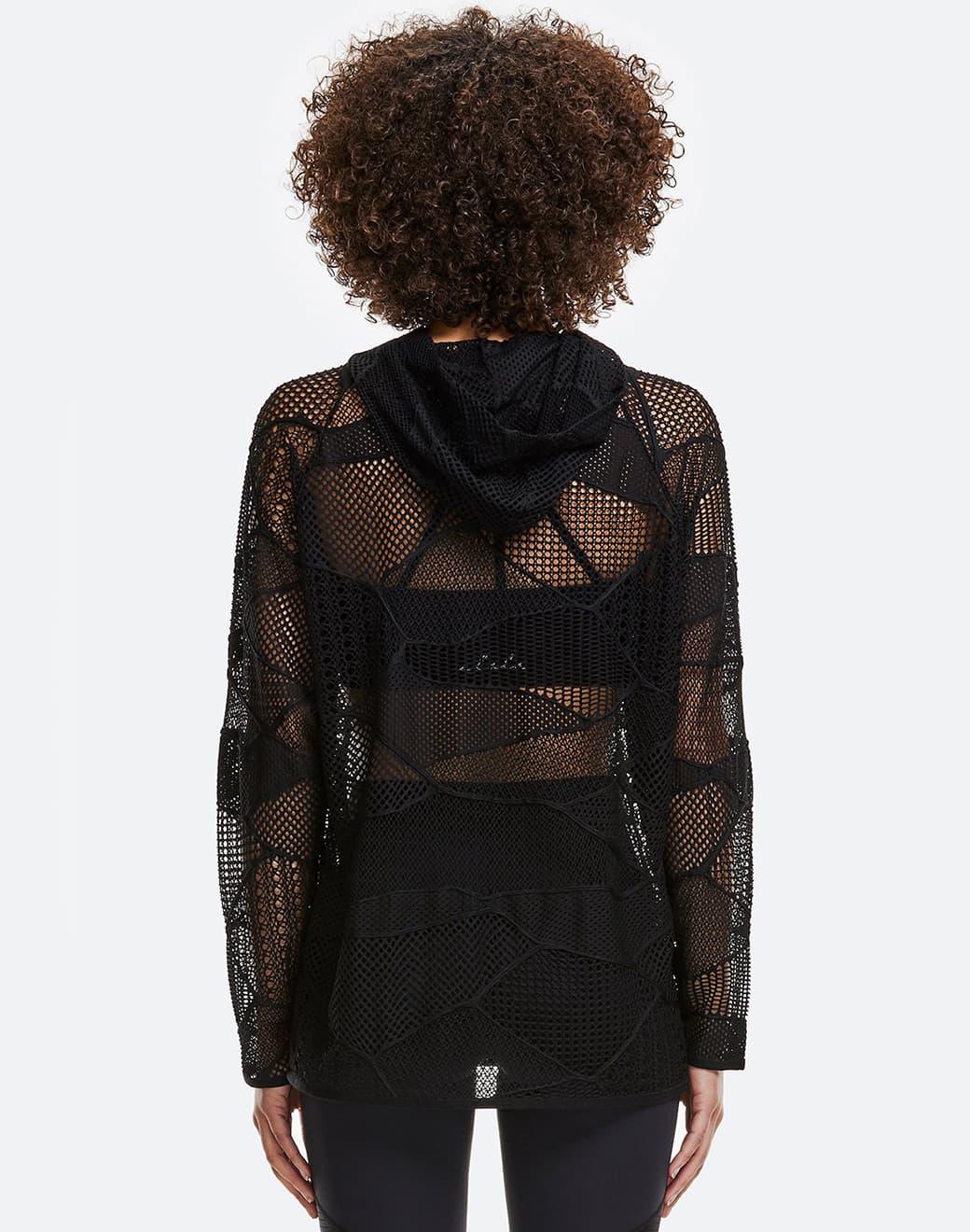 Alala Shore Hoodie in Black Lace Sweatshirt