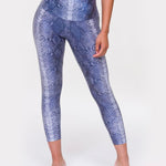 Onzie Snake Foil Midi Legging Blue Mamba Tayt
