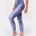 Onzie Snake Foil Midi Legging Blue Mamba Tayt