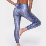Onzie Snake Foil Midi Legging Blue Mamba Tayt