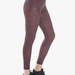Varley Sofia Compression Claret Croc Spor Tayt