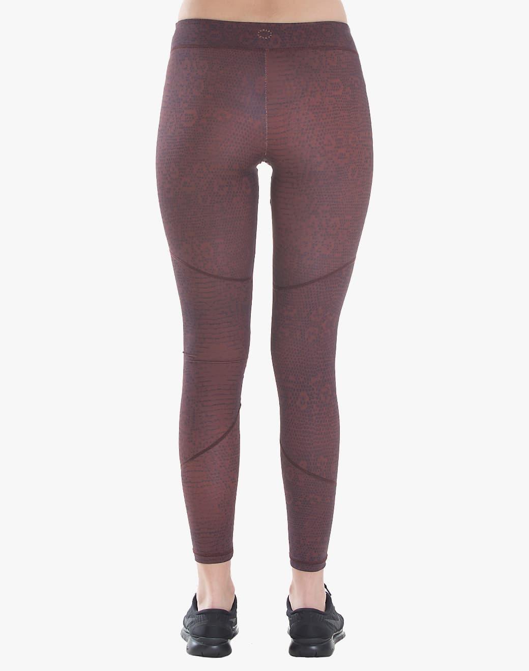 Varley Sofia Compression Claret Croc Spor Tayt