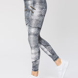 Varley Sofia Compression Silver Croc Spor Tayt