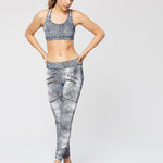 Varley Sofia Compression Silver Croc Spor Tayt