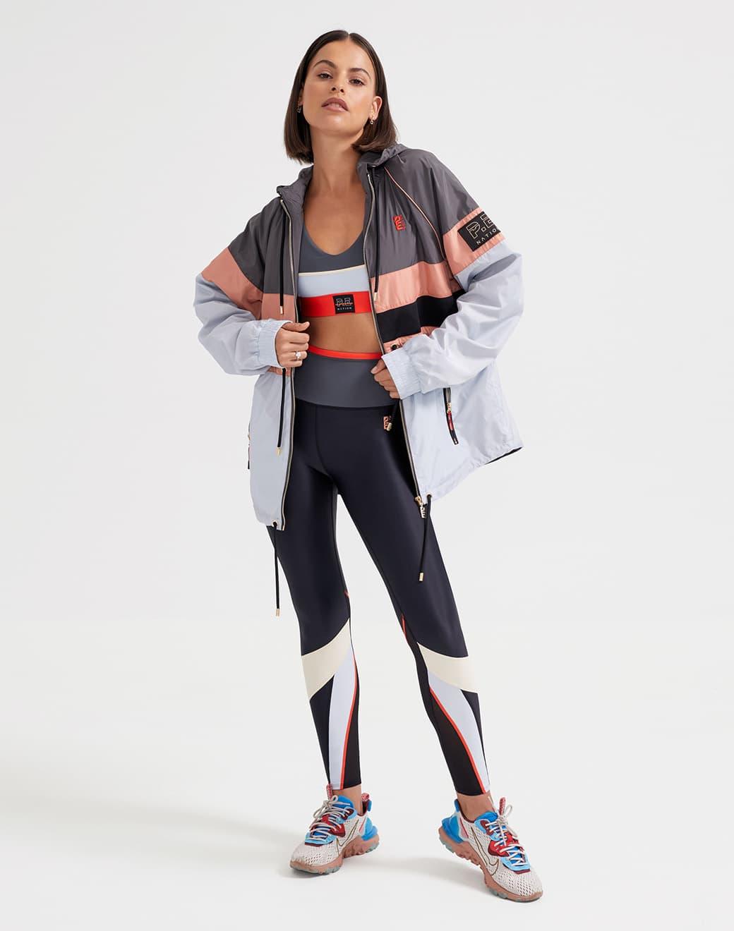 P.E Nation Speed Cut Jacket in Charcoal Spor Ceket