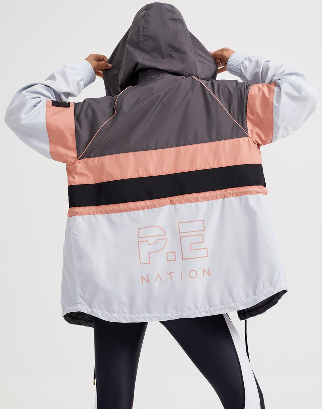P.E Nation Speed Cut Jacket in Charcoal Spor Ceket