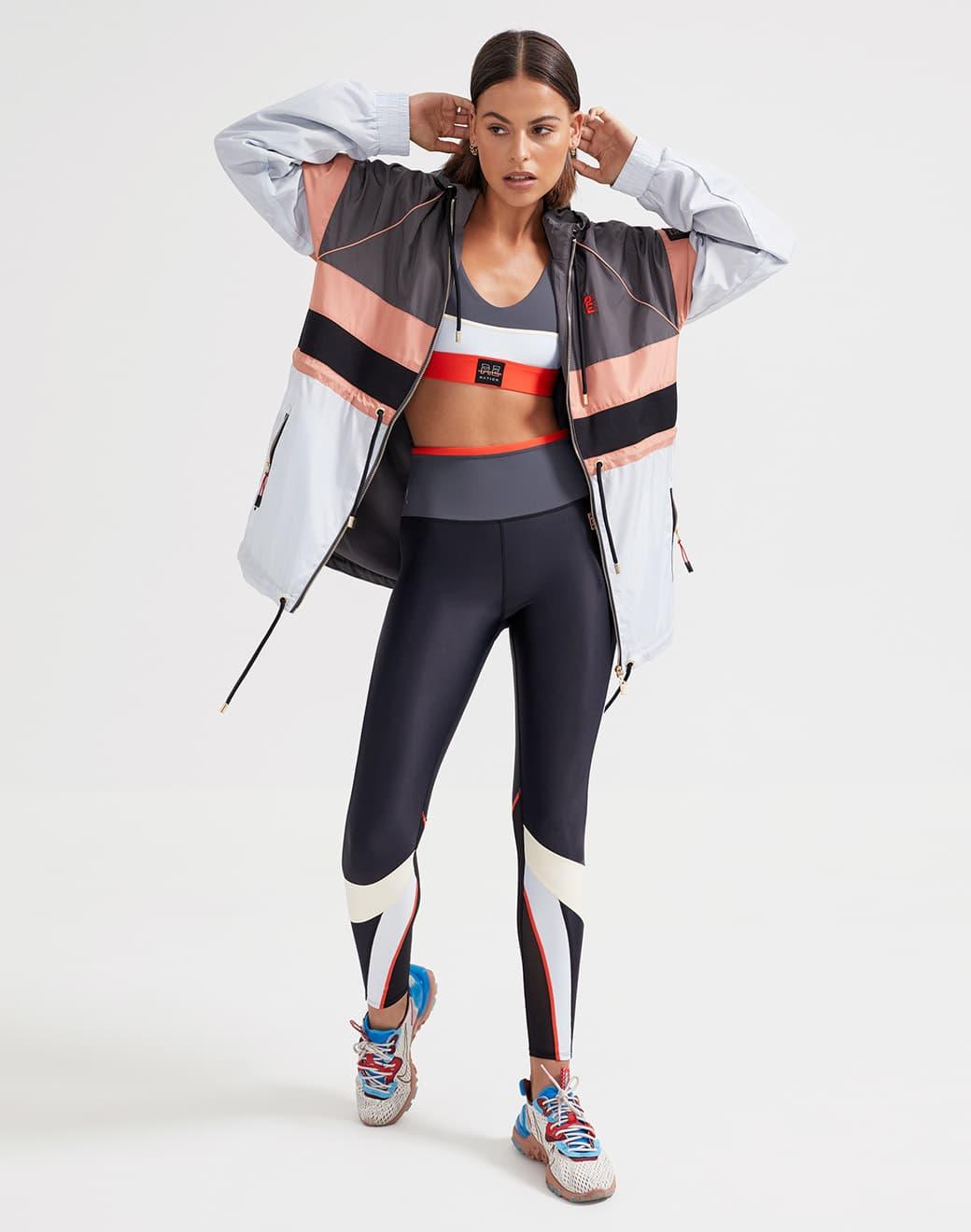 P.E Nation Speed Cut Jacket in Charcoal Spor Ceket