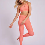 Onzie Sutra Bra Peach Punch Rib Spor Sütyeni