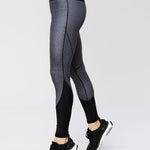 Vie Active Taryn Full Length Black Microgrid Spor Tayt