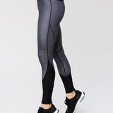 Vie Active Taryn Full Length Black Microgrid Spor Tayt