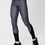 Vie Active Taryn Full Length Black Microgrid Spor Tayt