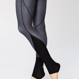 Vie Active Taryn Full Length Black Microgrid Spor Tayt