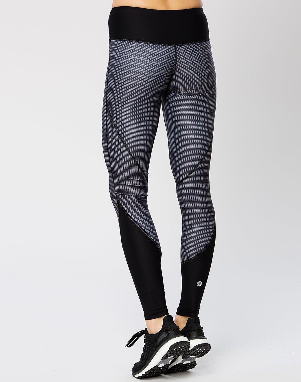 Vie Active Taryn Full Length Black Microgrid Spor Tayt