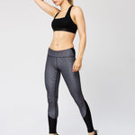 Vie Active Taryn Full Length Black Microgrid Spor Tayt