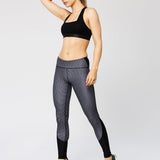 Vie Active Taryn Full Length Black Microgrid Spor Tayt