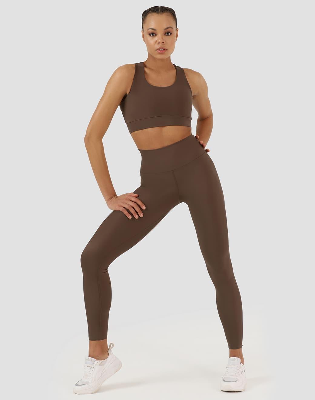 Superstacy Yüksek Bel Spor Tayt - Bitter Kahve