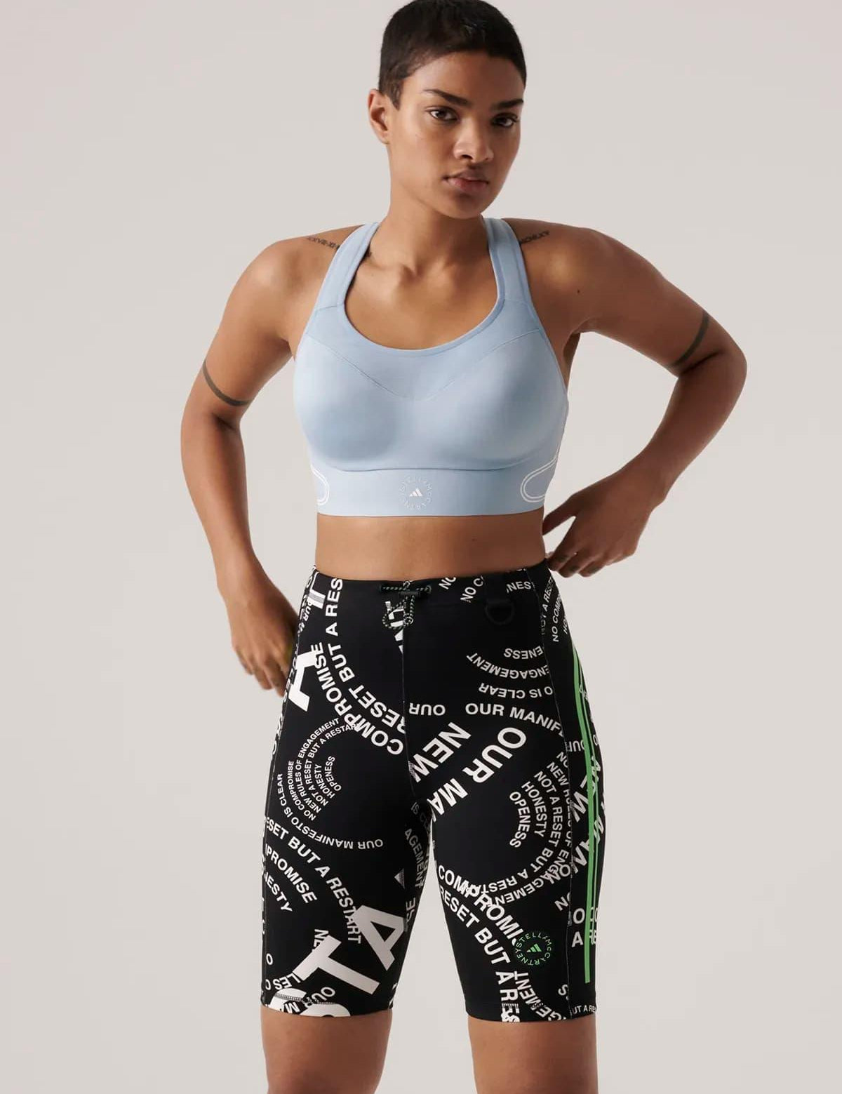 adidas by Stella McCartney aSMC Truecasuals Scuba Short Biker Tayt