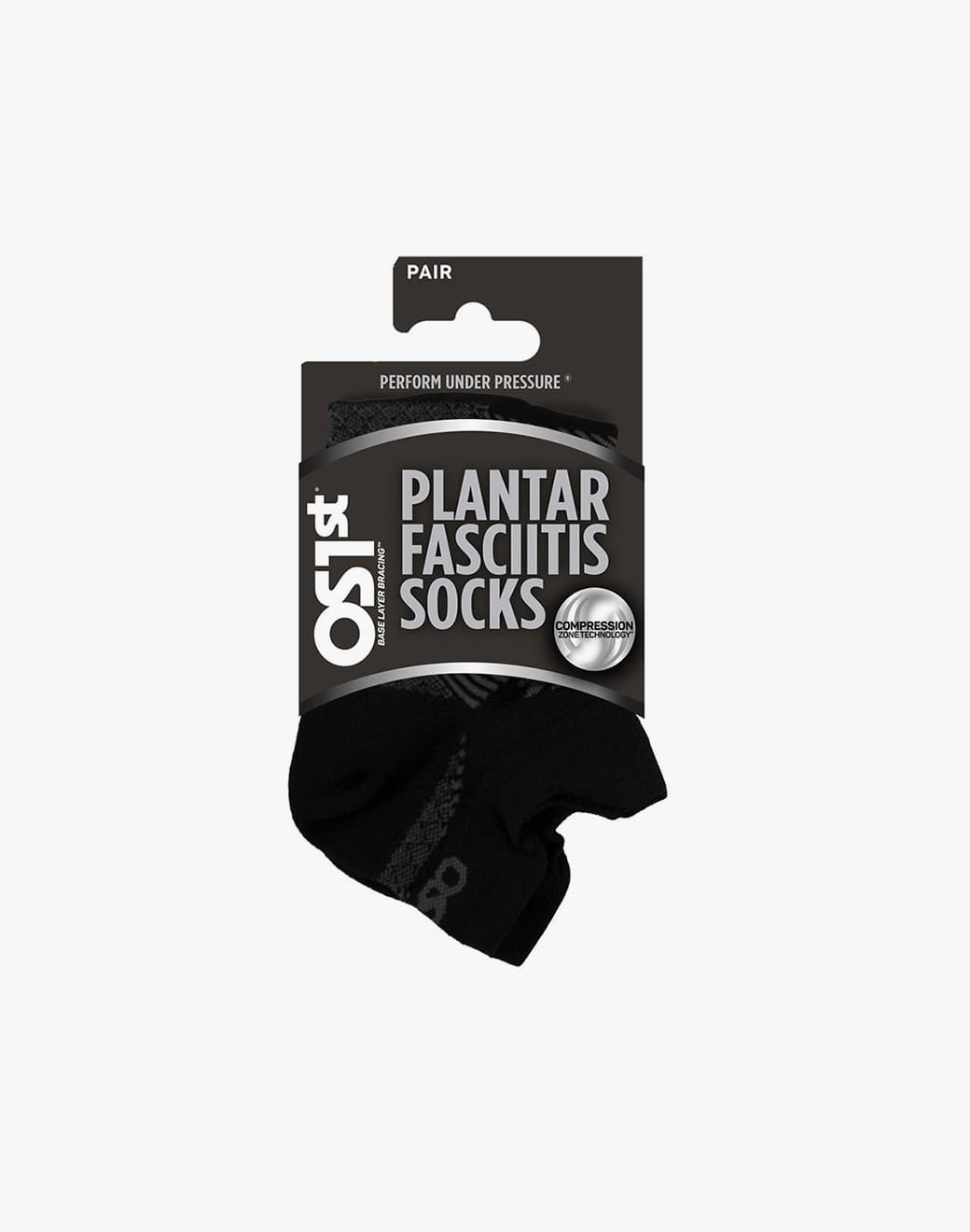 FS4 Plantar Fasiit Çorap - Siyah - Stilefit